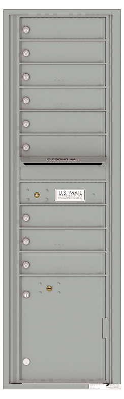 Florence 4C Horizontal Mailbox - Max Height - 9 Doors, 1 Parcel Locker - USPS Access
