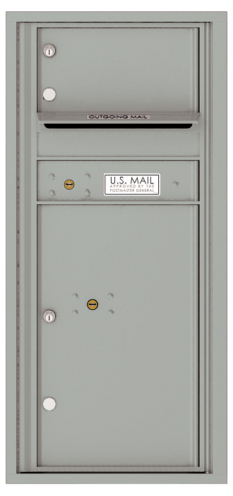 Florence 4C Horizontal Mailbox - 1 Tenant Door, 1 Parcel Locker - Front Loading - ADA Compliant Max Height - USPS Access