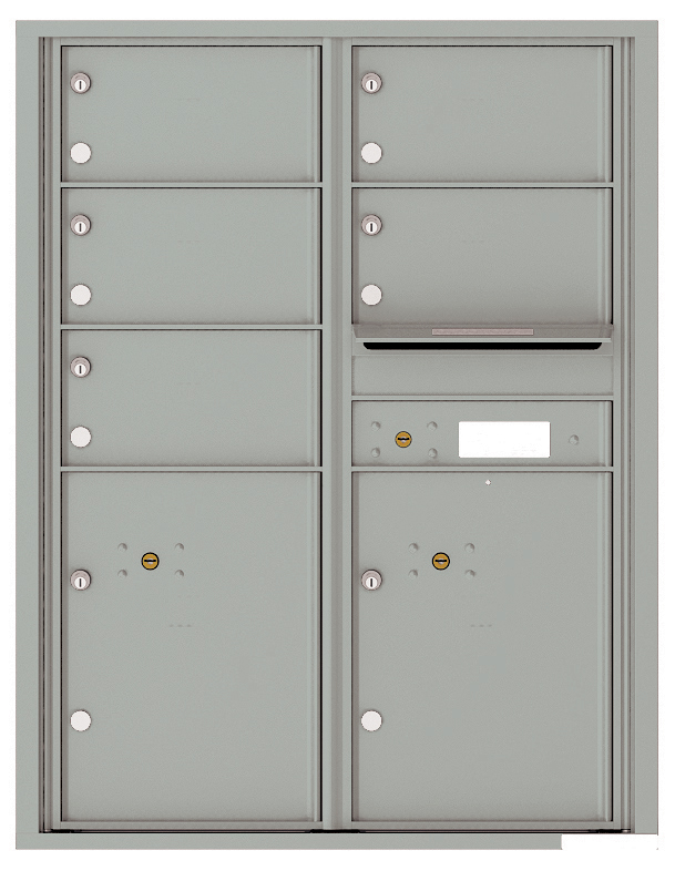 Florence 4C Horizontal Mailbox - 5 Tenant Doors, 2 Parcel Lockers - Front Loading - 11 Doors High - USPS Access