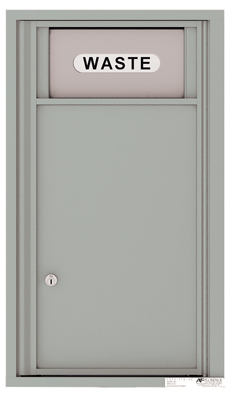 Florence 4C Mailbox Small Trash/Recycling Bin - 9 Doors High -  - USPS Access